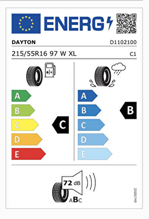 Dayton 215/55R16 97W Xl Tourıng 2 Dayton Lastiği (Üretim Yılı: 2024)