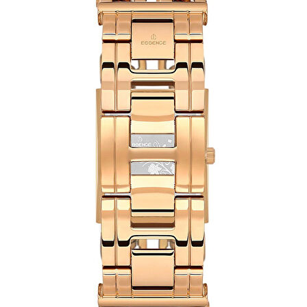 Essence D1132.420 Kadın Kol Saati | 36 mm Rose Gold Zincir Form Çelik Kordon, Kare Kasa, Sedef Kadran