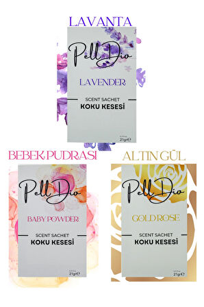 3'lü Bebek Pudrası -lavanta - Altın Gül Dolap, Ayakkabılık Ve Çekmece Kokusu-4