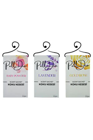 3'lü Bebek Pudrası -lavanta - Altın Gül Dolap, Ayakkabılık Ve Çekmece Kokusu-4