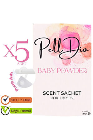 5'li Bebek Pudrası Dolap Ayakkabılık Ve Çekmece Parfümlü Kese Kokusu Oda Koku Kesesi