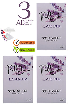 3'lü Lavanta Dolap Ayakkabılık Ve Çekmece Parfümlü Kese Kokusu Oda Koku Kesesi