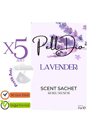 5'li Lavanta Dolap Ayakkabılık Ve Çekmece Parfümlü Kese Kokusu Oda Koku Kesesi