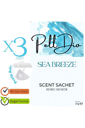 3'lü Okyanus Esintisi Dolap Ayakkabılık Ve Çekmece Parfümlü Kese Kokusu Oda Koku Kesesi