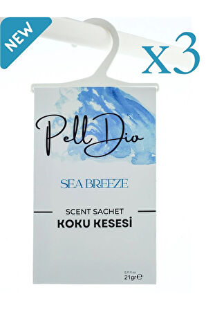 3'lü Okyanus Esintisi Dolap Ayakkabılık Ve Çekmece Parfümlü Kese Kokusu Oda Koku Kesesi