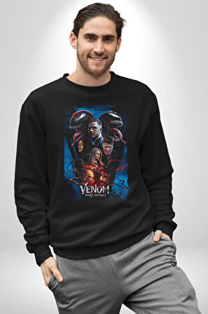 Venom Film Kahramanları Kadın Erkek Siyah Sweatshirt 