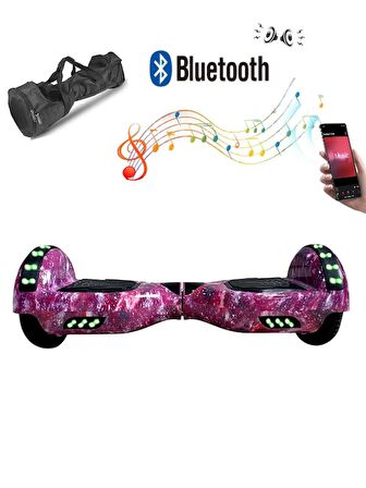 CityMate Elektrikli Kaykay Full Ledli Hoverboard Bluetooth Hoparlörlü 6.5 Inch Çanta Hediyeli Desen13