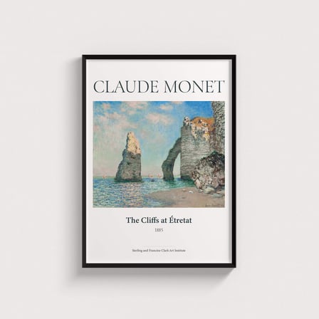 Claude Monet – The Cliffs at Etretat Tablo Çerçeveli Poster Duvar Dekorasyonu