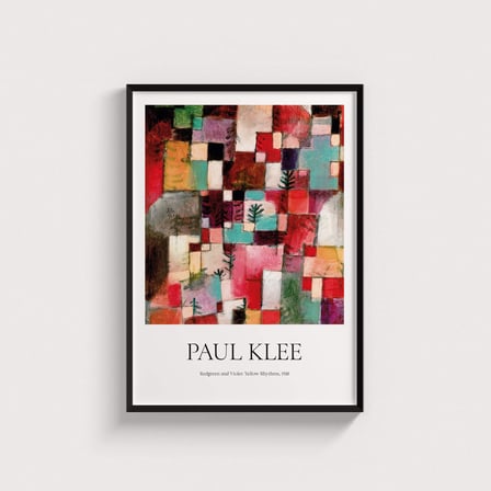 Paul Klee – Red, Green and Violet – Yellow Rhythms Tablo Çerçeveli Poster Duvar Dekorasyonu