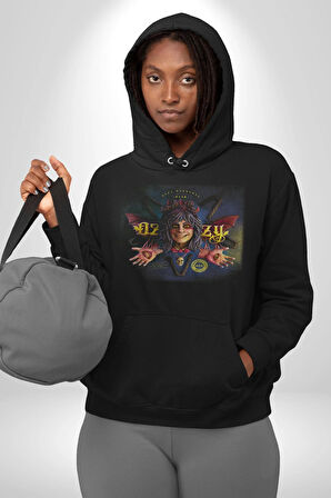 Ozzy Osbourne 80'ler Albüm Kadın Erkek  Siyah Kapüşonlu Sweatshirt Hoodie