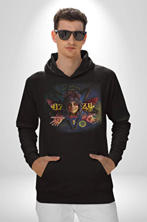 Ozzy Osbourne 80'ler Albüm Kadın Erkek  Siyah Kapüşonlu Sweatshirt Hoodie