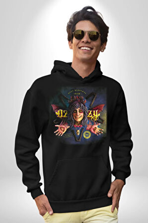 Ozzy Osbourne 80'ler Albüm Kadın Erkek  Siyah Kapüşonlu Sweatshirt Hoodie