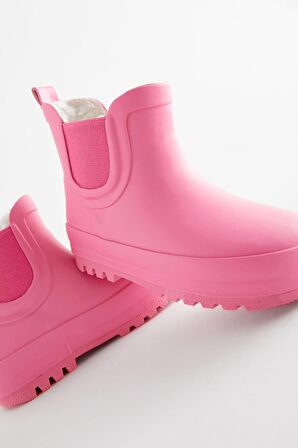 Şeker Pembe Polar Astarlı Çizme / Yağmur Botu