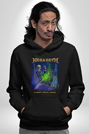 Megadeth Heavy Metal Kadın Erkek  Siyah Kapüşonlu Sweatshirt Hoodie