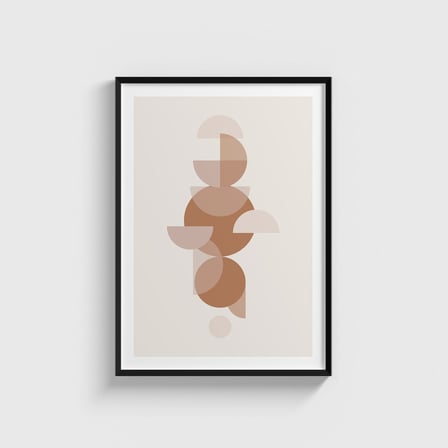 Geometrik Yuvarlaklar 3 Tablo Çerçeveli Poster Duvar Dekorasyonu