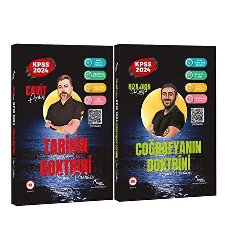 Doktrin Yayınları 2024 KPSS Tarih ve Coğrafya Soru Bankası Seti 2 Kitap