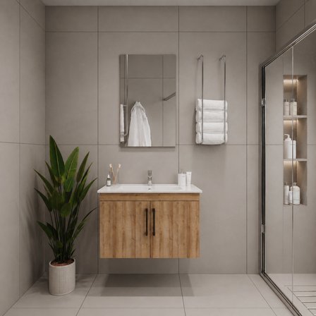 Creavit D20 Banyo Dolabı Seti Çekmeceli 65 Cm Everest