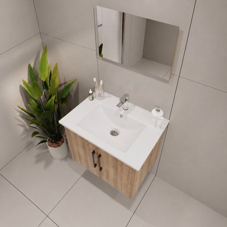 Creavit D20 Banyo Dolabı Seti Çekmeceli 80 Cm Everest