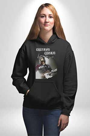 Gustavo Cerati Müzik Kadın Erkek  Siyah Kapüşonlu Sweatshirt Hoodie
