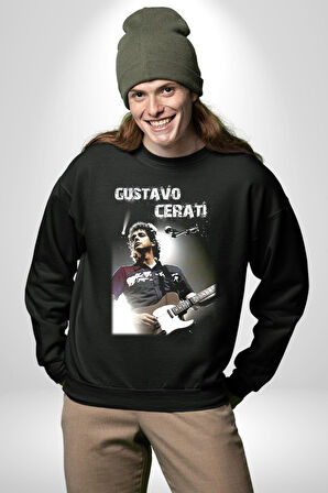Gustavo Cerati Müzik Kadın Erkek Siyah Sweatshirt 