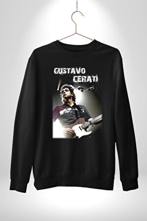 Gustavo Cerati Müzik Kadın Erkek Siyah Sweatshirt 