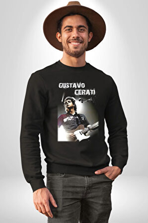 Gustavo Cerati Müzik Kadın Erkek Siyah Sweatshirt 