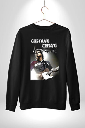 Gustavo Cerati Müzik Kadın Erkek Siyah Sweatshirt 