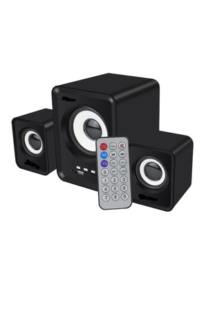 D23 Ses Sistemi FT-202BT 2+1 Ses Sistemi Kumandalı Bluetooth Hoparlör Tv/pc/telefon Uyumlu Usb Speaker Fm Radio Kart Okuyucu 3.5mm Jack Girişli Usb Beslemeli Speaker