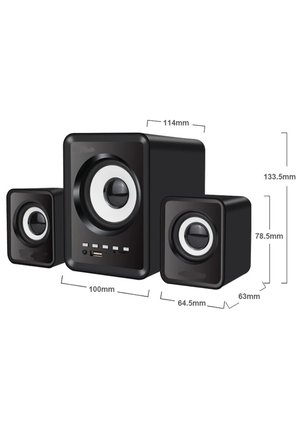 D23 Ses Sistemi FT-202BT 2+1 Ses Sistemi Kumandalı Bluetooth Hoparlör Tv/pc/telefon Uyumlu Usb Speaker Fm Radio Kart Okuyucu 3.5mm Jack Girişli Usb Beslemeli Speaker
