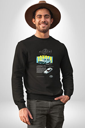 Toyota Corona 1970 Klasik Kadın Erkek Siyah Sweatshirt 