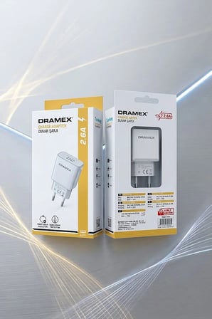 2.6A Hızlı Şarj Cihazı Duvar Şarjı Adaptörü(Başlık) - Akıllı Şarj Koruma, Güvenli ve Dayanıklı (Yerli Üretim) D26B