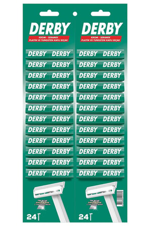Delux Serisi Kolay Temizlik Temiz Traş Ekonomik Set Derby Tek Kartela 48'l