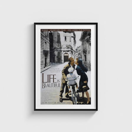 Life Is Beautiful (1997) Film Posteri Tablo Çerçeveli Poster Duvar Dekorasyonu