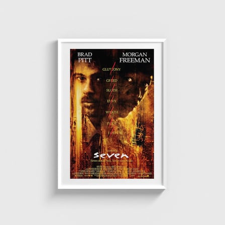 Se7en (1995) Film Posteri Tablo Çerçeveli Poster Duvar Dekorasyonu