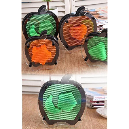 Buffer® Elma Şeklinde Pin Art Dekoratif 3d Çivi Sanatı Filografi Tahtası