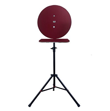 Raf Düzenekli Tripod Ayaklı Dart Arkalık Stand Seti. Bordo Renk