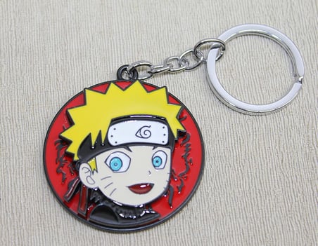 Özel Seri Çizgi Film Objesi Doğum Günü Hediyesi Günlük Kullanım Metal Dönen Naruto Anahtarlık