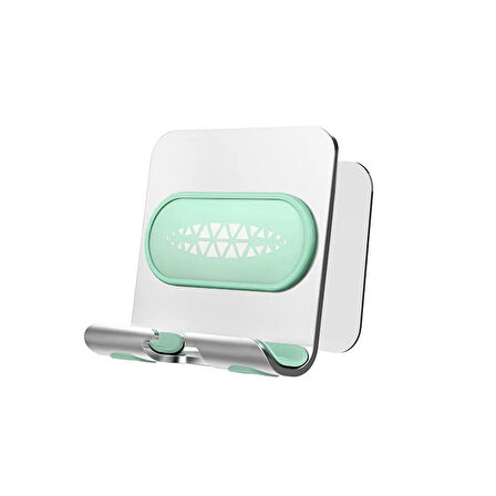 Microcase Döner Başlıklı Duvara Düz Alana Yapışkanlı Telefon Standı - GRİ AL4979