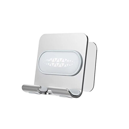 Microcase Döner Başlıklı Duvara Düz Alana Yapışkanlı Telefon Standı - MAVİ AL4979