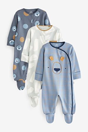 % 100 Pamuklu Blue Leon 3’lü Tulum Set