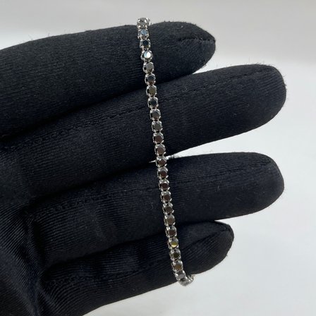 Su Yolu Sıralı Altın Taşlı Bileklik 14 Ayar 5.09 Gram Kadın Hediye