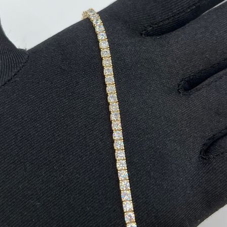 Su Yolu Sıralı Altın Taşlı Bileklik 14 Ayar 8.64 Gram Kadın Hediye