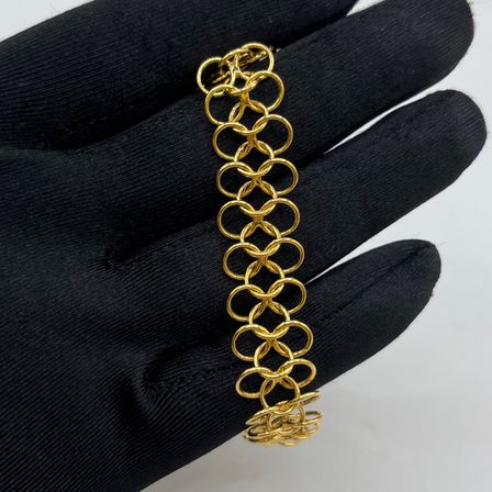 Prenses Halka Sonsuzluk Sıralı Altın Bileklik 22 Ayar 7.48 Gram Kadın Hediye