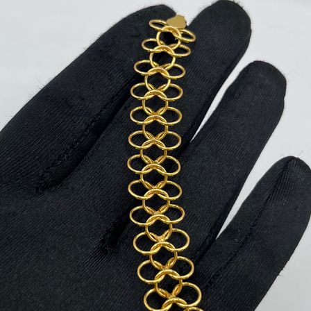 Prenses Halka Sonsuzluk Sıralı Altın Bileklik 22 Ayar 7.48 Gram Kadın Hediye