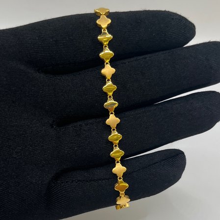 Yonca Sıralı Altın Bileklik 22 Ayar 7.12gr