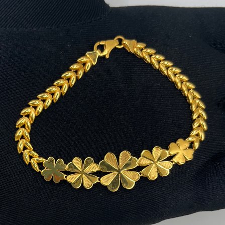 Yonca Çiçek Altın Bileklik 22 Ayar 11.09gr