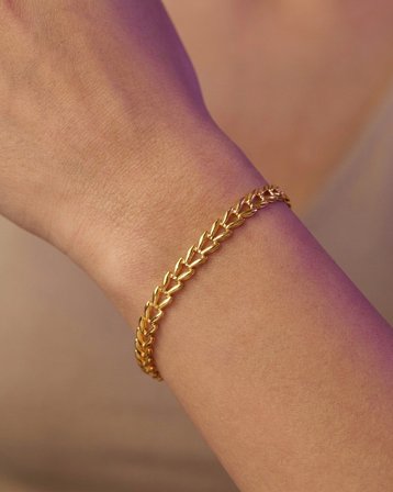 Başak Sıralı Altın Bileklik 22 Ayar 4.13gr