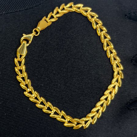 Başak Sıralı Altın Bileklik 22 Ayar 4.13gr