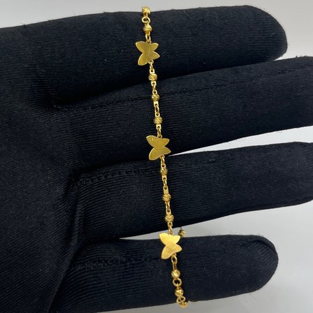 Kelebek Dorika Altın Bileklik 22 Ayar 2.86gr