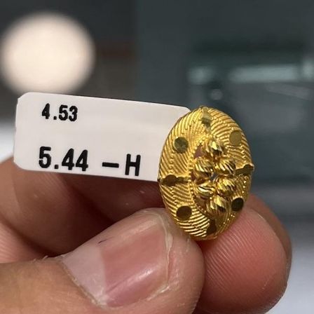 Kaburga Oval Çiçek Altın J Küpe 22 Ayar 4.53 Gram Kadın Hediye